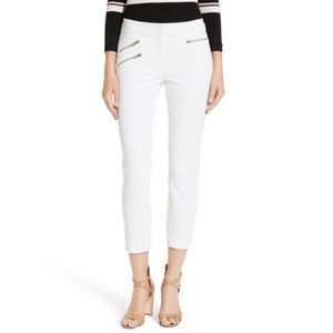 Veronica Beard Roxy crop pants in white
